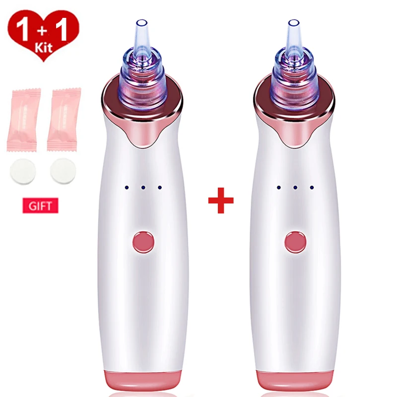 

2Pcs Electric Blackhead Remover Vacuum Pore Cleaner Acne Pimple Remover Tool Black Head Vacuum Cleaner Skin Care Machine
