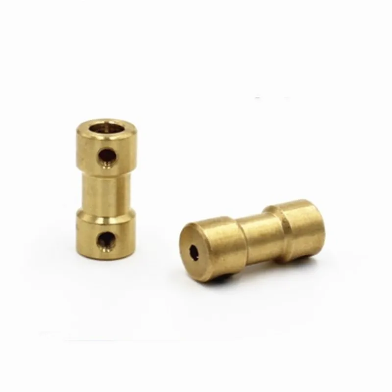Brass Rigid Motor Shaft Coupling Coupler Motor Transmission Connector Screws Wrench 2mm 2.3mm 3mm 3.17mm 4mm 5mm 6 6.35mm shaft coupler shaft connector rigid shaft coupler