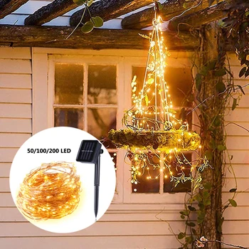 

50/100/200 LED Solar Lights String Waterproof Fairy Lights Garland Outdoor Holiday Christmas Party Wedding Decoration Lamp