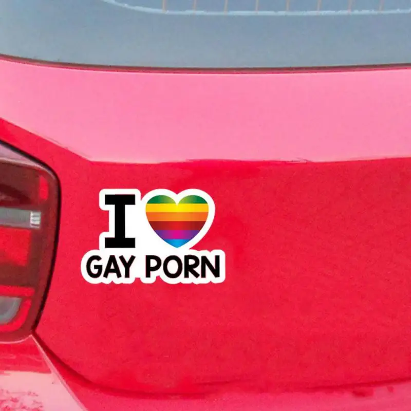 Tanie Naklejki samochodowe kocham gejowskie porno odblaskowe osobowości samochodowe naklejki wodoodporne dekoracyjne ciągnąć samochodem z