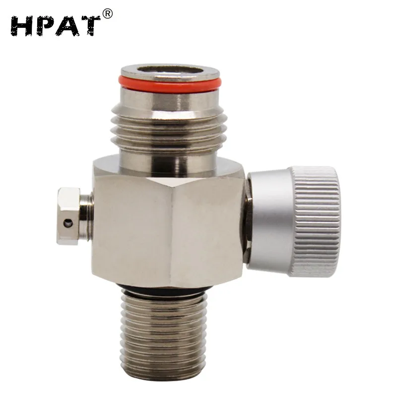 HPAT M18* 1,5 Пейнтбольный вкл/выкл клапан с резиновым кольцом для СО2 цилиндра - Цвет: Without Gauge