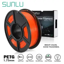 Sunlu 3D Printer Filament Petg Oranje 1.75Mm 1Kg/2.2LBS Met Spool Roll Materiaal Plastic Petg Gloeidraad Hot verkoop