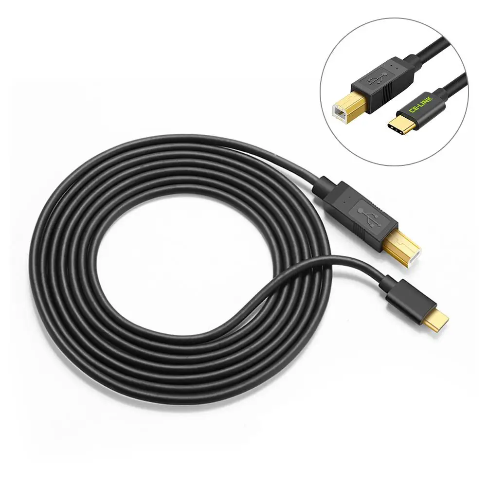 Type C мужской разъем для USB 2,0 Тип Мужской кабель для передачи данных адаптер для принтер для мобильного телефона жесткий диск