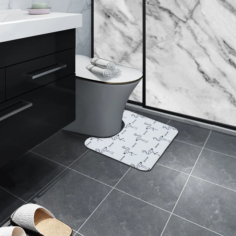 Простая Туалетная подставка под тарелку u-образная подставка для ванной комнаты коврик для туалета водопоглощающий коврик машинная стирка