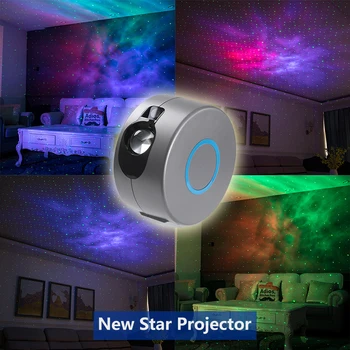 

Starry Projector EU Plug Star Sky Night Light with Remote Control Sleeping Light Bedroom Bedside Table Lamp for Cinema Bar