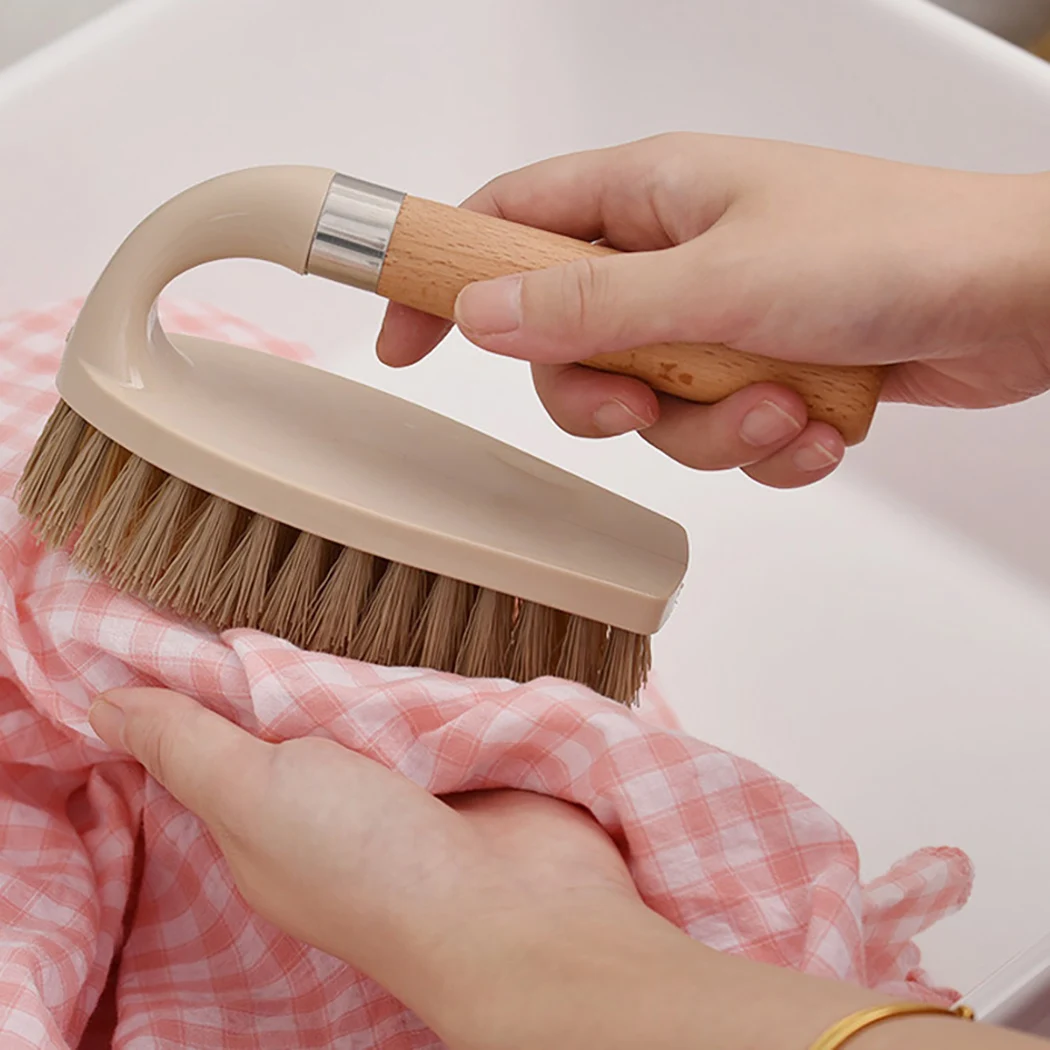 

New Multi-Functional Laundry Brush Clothes Cleaning Brush Nonslip Wooden Handle Scrub Brush For Home Cleaning Brush Shoes Brush