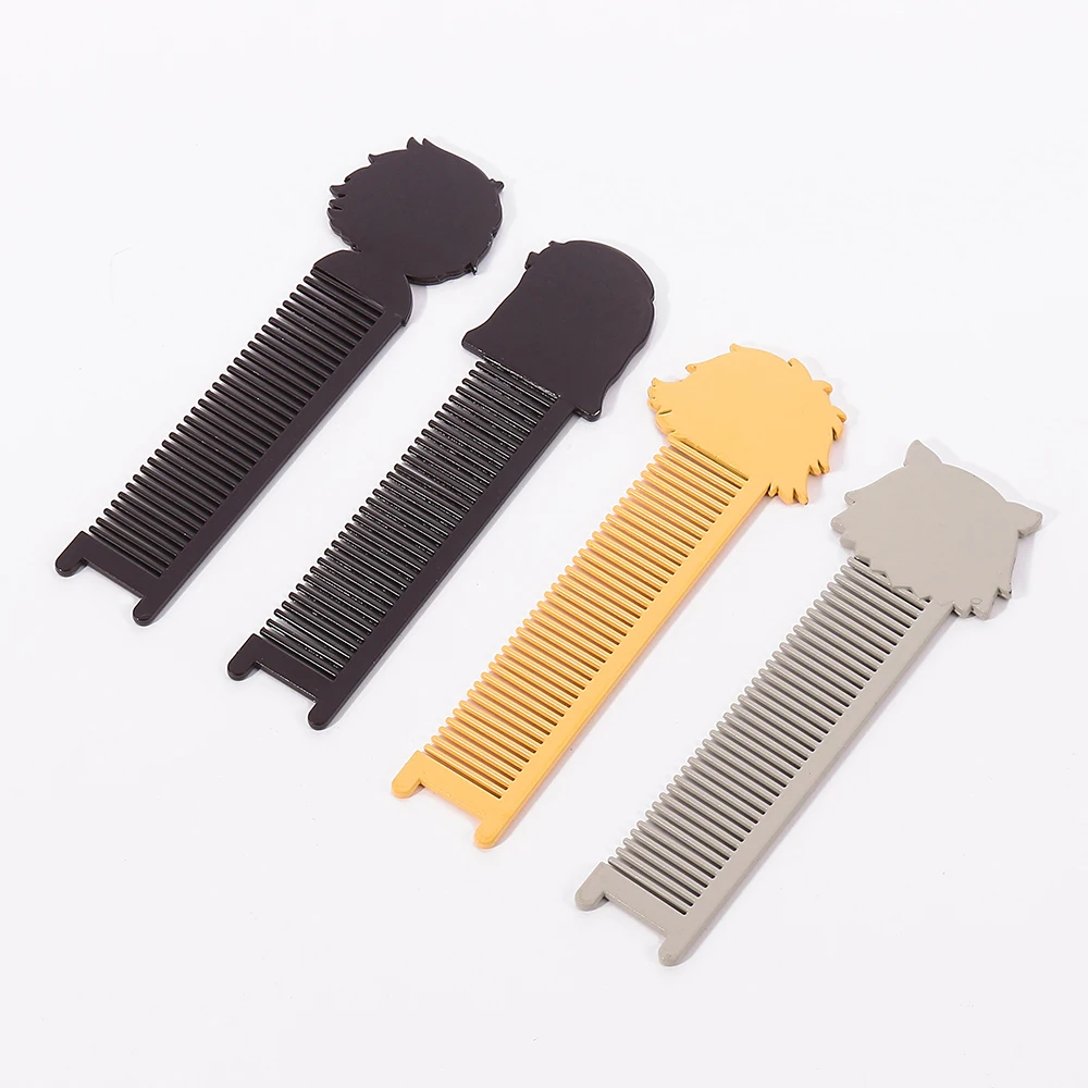 Hair Brush Women Anime Cosplay Demon Slayer Mini Metal Comb Anti-static Hairdressing Beauty Tools Salon Accessaries Decoration 6