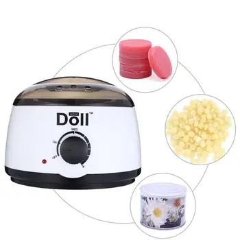 

1pc 500cc Wax Warmer Electric Waxing Depilatory Machine With 100g Hard Wax Beans And Wax Applicator Sitcks With UK Plug