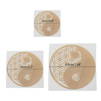 

30Pc 7 Chakra Copper Energy Tower Orgonite Sticker Flower Life Tree Pyramid Epoxy Resin Fillings Material Jewelry Making