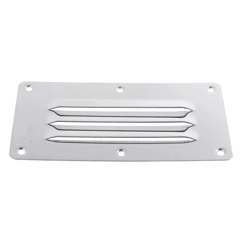 Five Oceans Louvered Slotted Ventilators - Air Vent Grill, Stainless Steel Boat Speedboat Blinds Vents Air Exhaust Ventilator