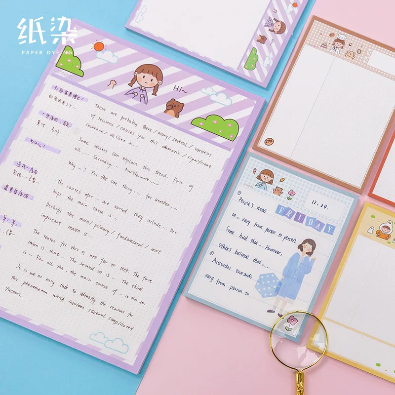 Клейкая бумага для заметок серии Kawaii Girl клейкая Канцтовары наклейки планера