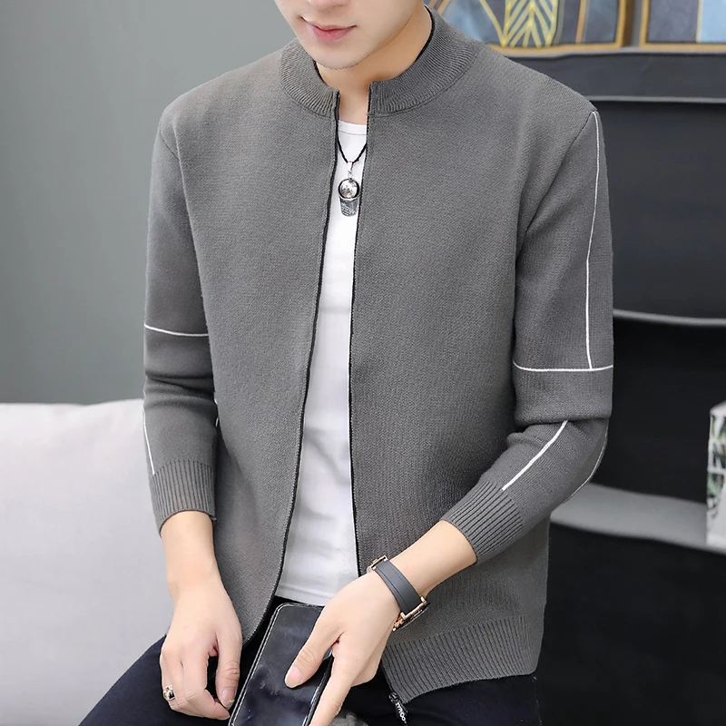 Autumn Winter Mens Sweaters Knitted Cardigan Knitting Clothing Man's Knitwear Sweater coats Tops Pure Color Jacket Autumn Winter Mens Sweaters Knitted Cardigan Knitting Clothing Man's Knitwear Sweater coats Tops Pure Color Jacket