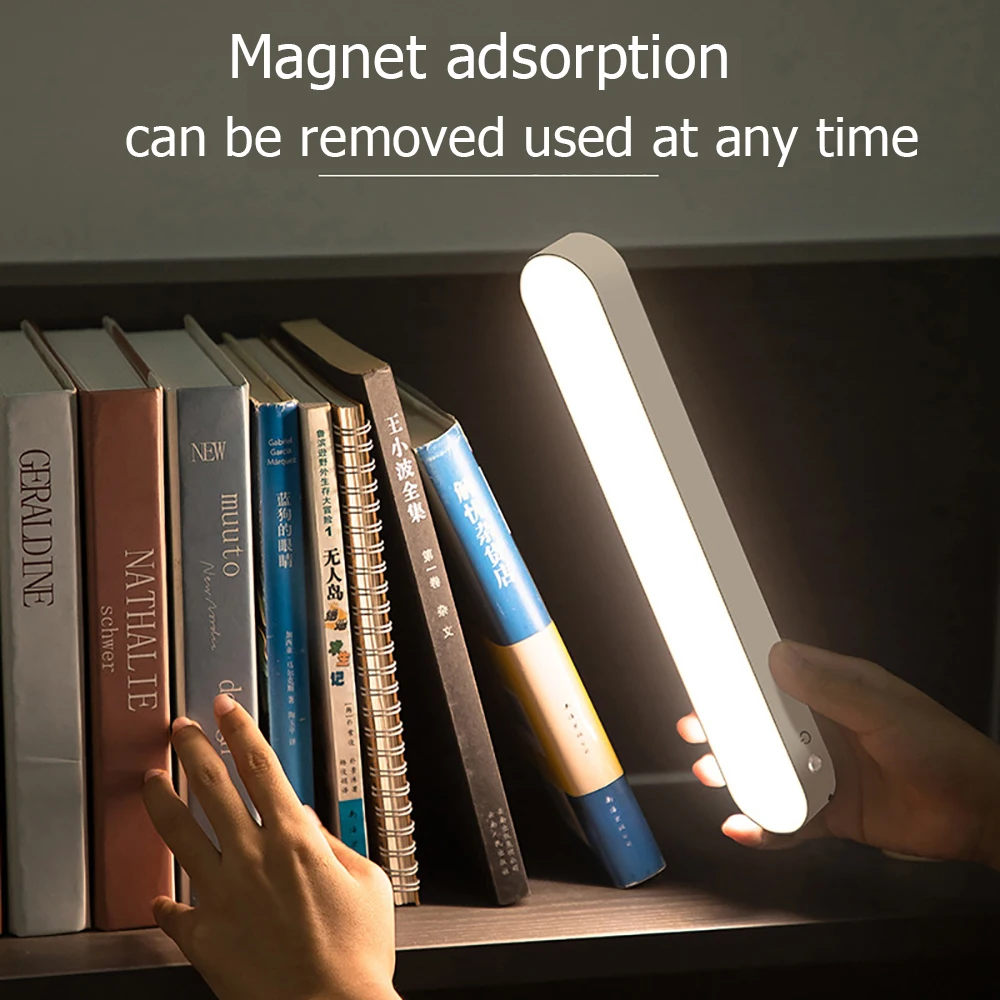 Desk Lamp USB LED Light Computer Table Lamp Magnetic Office Study Reading Stand Light Rechargeable For Bedroom