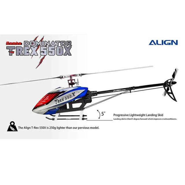 Original Align T-rex 550x 2.4ghz 6ch Rc Helicopter Kit Fits ...