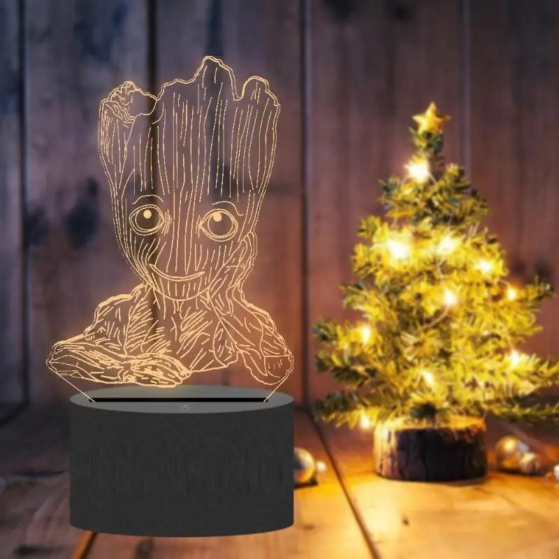3D Дерево человек RGB красочный меняющийся ночник USB сенсорный прикроватный Настольный светильник
