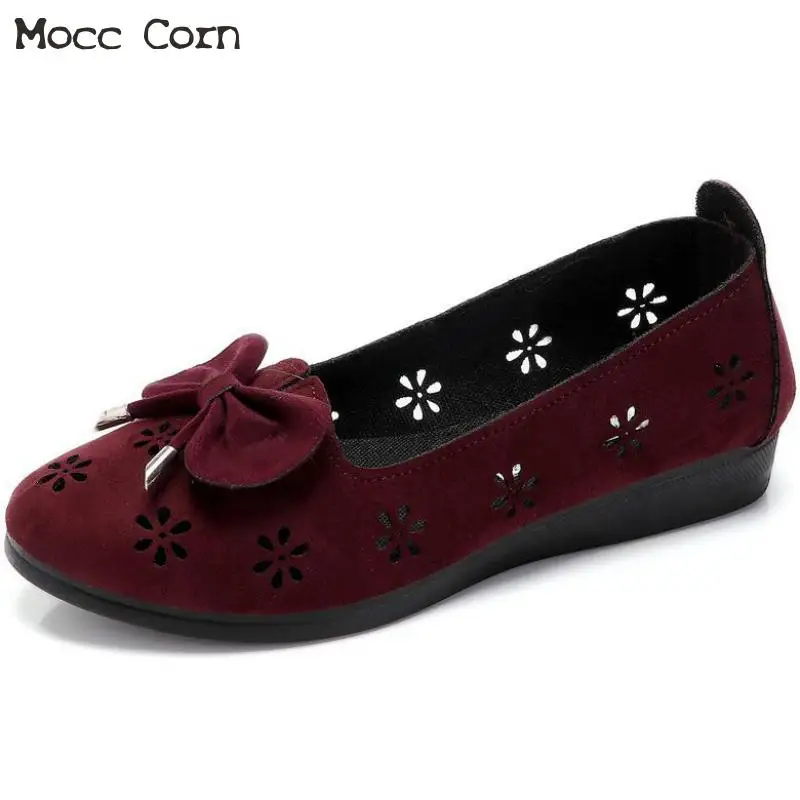 

Summer Ballet Flats Women Flat Cloth Shoes Air Mesh Slip On Loafers Breathable Fashion Bow Female Casual Moccains Lady Footwear