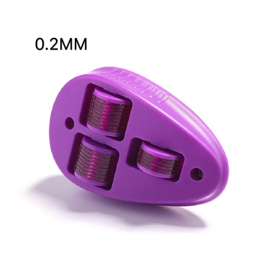 Purple 0.2mm Микро иглы Дерма ролик Красота мышь Титан уход за кожей лица Лечение против старения омоложение для кожи, лица и тела Уход Инструмент - Габаритные размеры: Purple 0.2mm