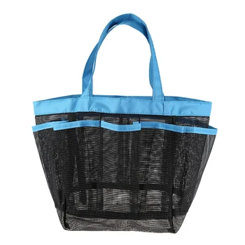 

New portable mesh shower caddy carry organiser 8 side pocket storage caddy bag