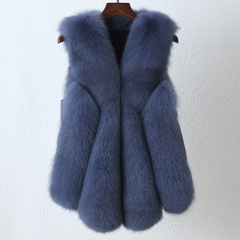 Новинка 2020 модный жилет из лисьего меха Fxfurs куртка 100% натурального Женское