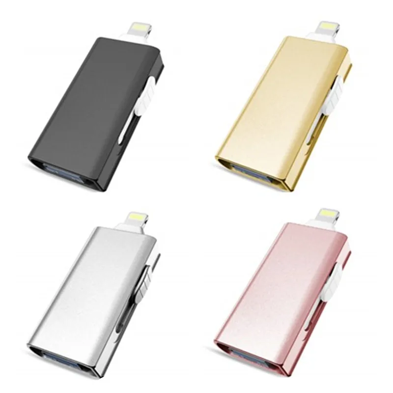 USB флеш накопитель OTG 3 в 1 16 ГБ 32 64 128 Usb 0 для iphone 8 7 Plus 6 6s ipad карта памяти флешка 256