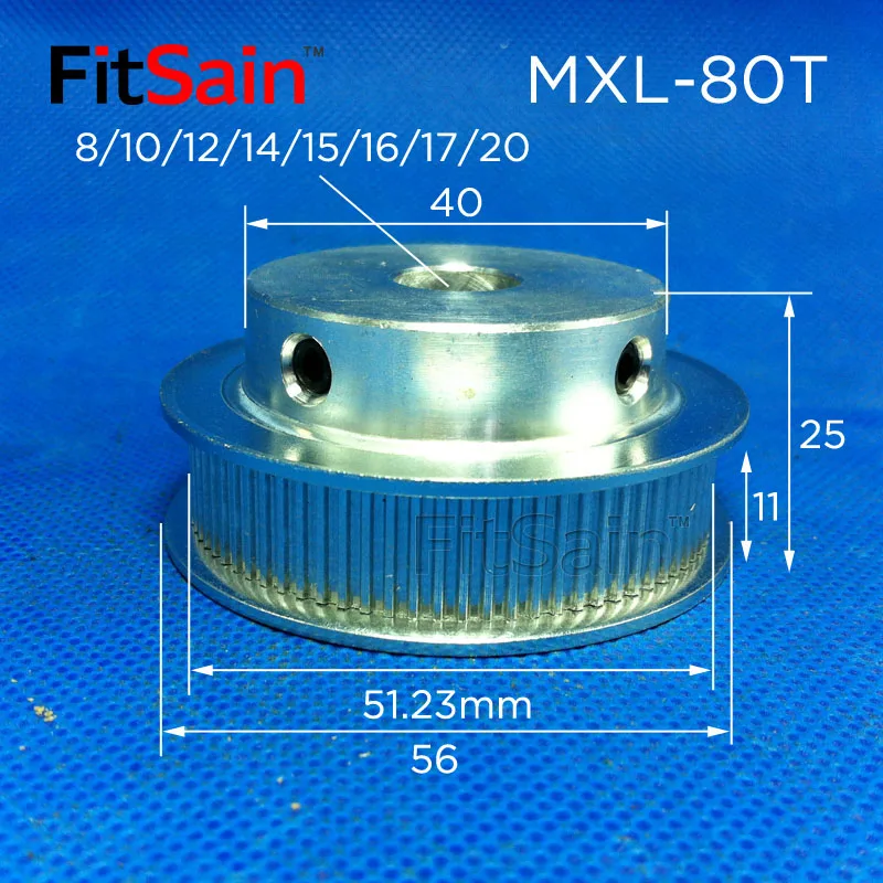 FitSain-MXL полоса пропускания 10 синхронное колесо 20 зуб+ 80 зуб 1:4 шаговый шкив двигателя редуктор