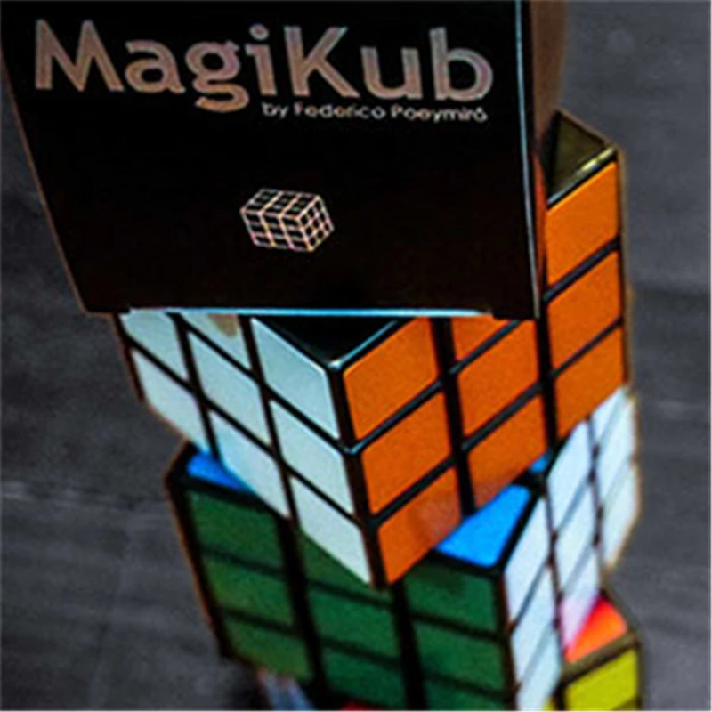 MAGIKUB By Federico Poeymiro (Gimmick And Online Instructions) - Trick Mentalism Magic Street Fun Illusion Cube Props