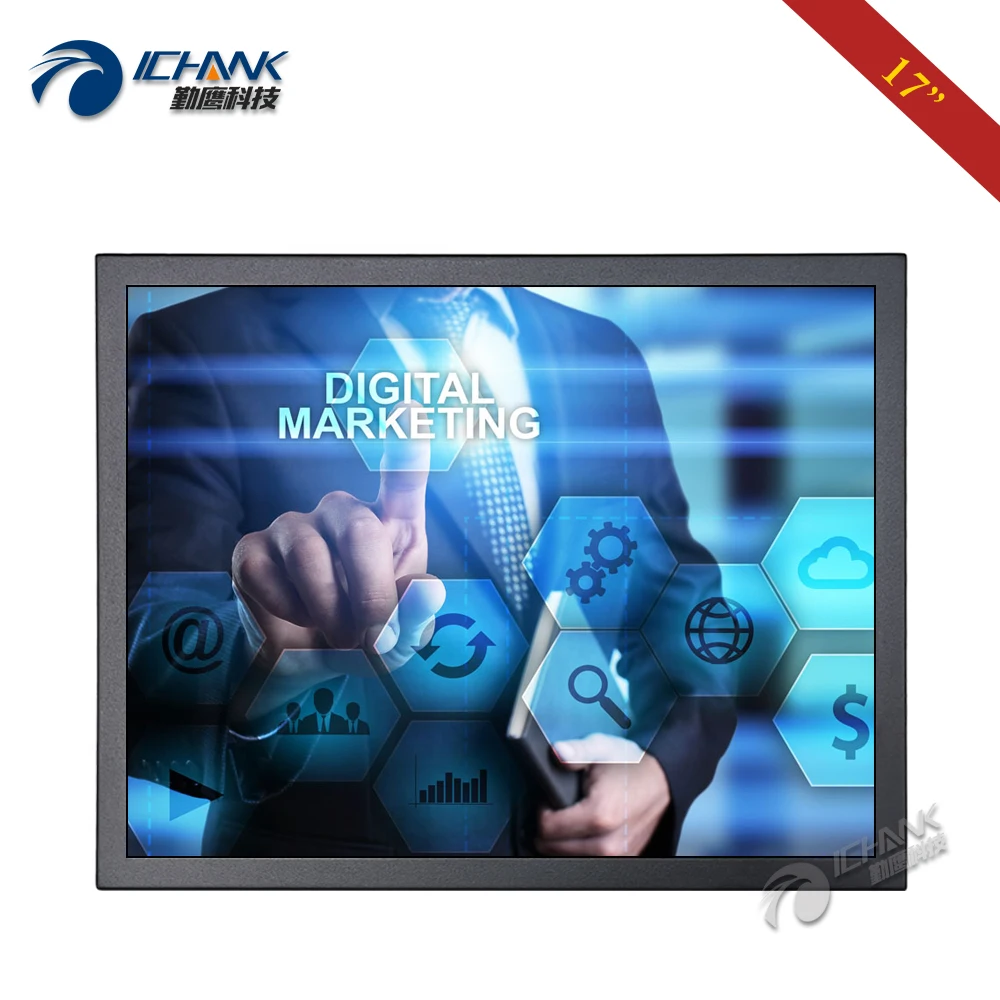 ZB170TC DW/17 дюймов 1280x1024 VGA HD металлический корпус Бесплатный привод емкостный