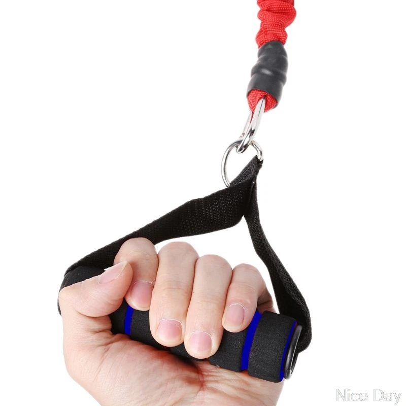 1pair Pull Rope Handle Resistance Bands Foam Handle Yoga Exercise Gym Training Arms Strength Fitness