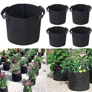 

Green plant planting bag non-woven vegetable tree flower container nursery pot gardening supplies flower potted growing bag