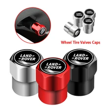 4 Pcs Car Valve Caps Wheel Tyre Tire Stem Covers For Land Rover Range Rover Evoque Defender Discovery Freelander SV SVR Velar