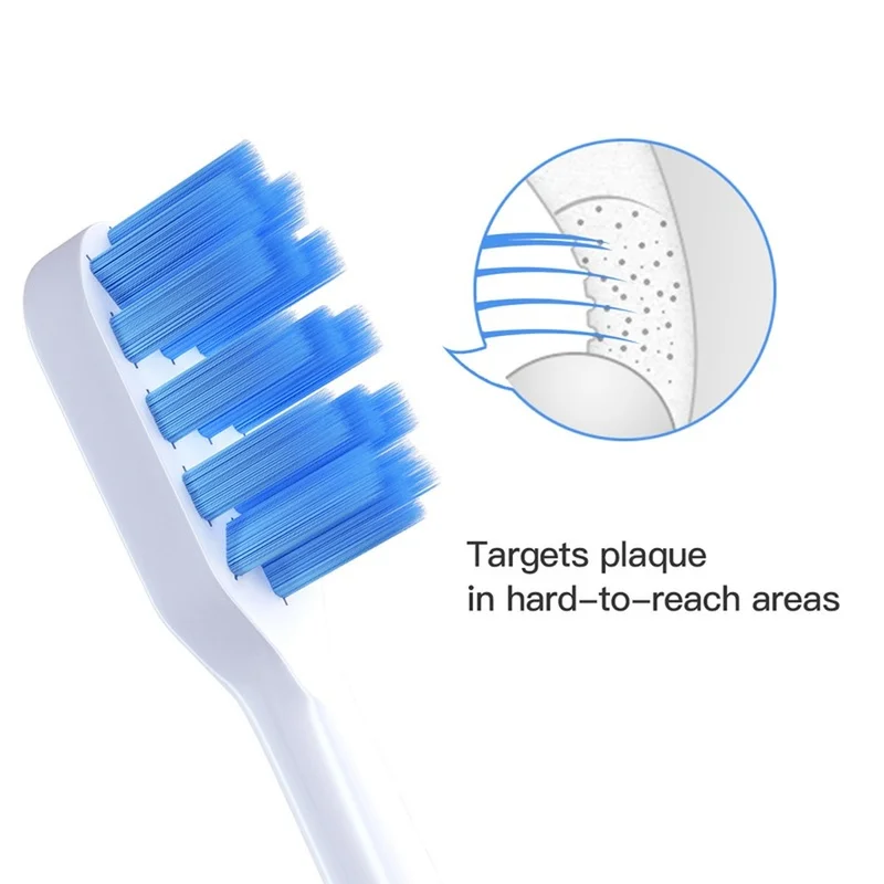 4Pcs Set Replacement Brush Heads Electric Toothbrush Heads Protect Soft DuPont Nozzles Floss Gifts For Xiaomi Mijia T300/T500 toothbrush heads,electric toothbrush