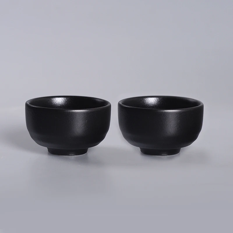Wine glass 2pcs A Керамическая тарелка Черная Посуда Салатница суши прямоугольное блюдо десерт диск конус рисовая чаша маленькое блюдо чаши для Саке обеденные тарелки - Цвет: Wine glass 2pcs A