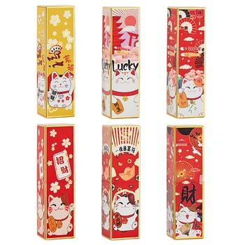 

10pcs Empty Lipstick Tubes 12.1mm DIY Lucky Cat Lip Balm Refillable Tubes Sample Containers Homemade Lipstick Balm Tools