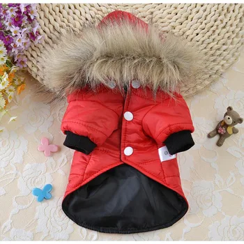 

1PC Soft Fur Hood Puppy Jacket Clothing Dog Clothes 5 Size Pet Dog Coat Cotton Winter Warm Small Dog Clothes For Chihuahua