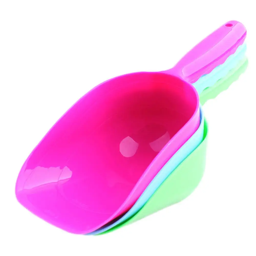 Cuchara para comida de mascotas al azar, alimentador de perro, gato, pájaro, conejo Hurón, pala, Pala, platos, herramienta de 3 colores, pala de Alimentación de Mascotas