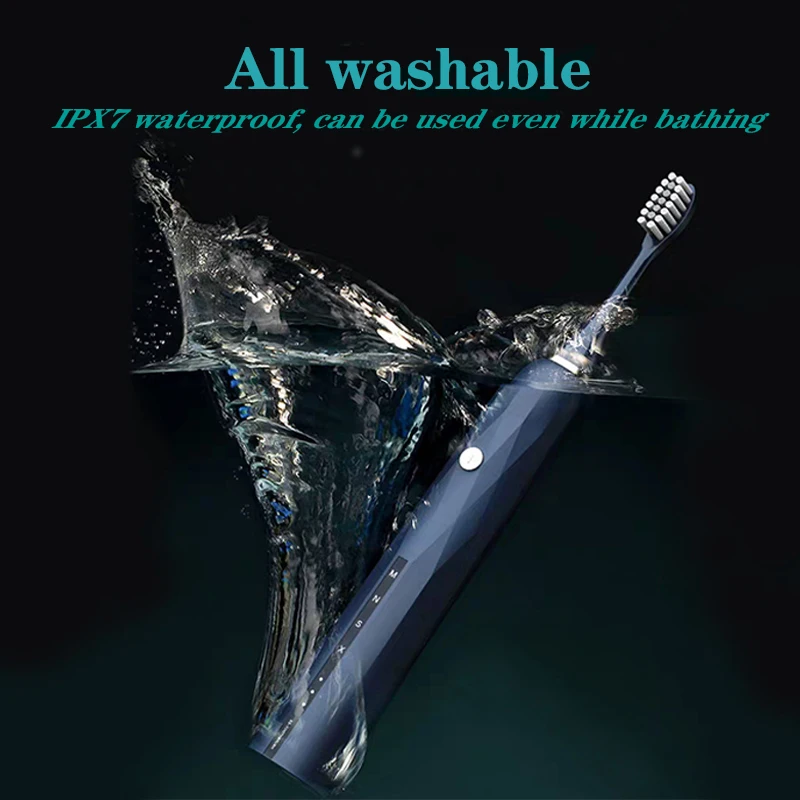 Sonic Electric Toothbrush Adults Oral Care Ultrasonic Automatic Teethbrush Teeth Whitening Massage Gum 4Pcs Tooth Brush Heads Sonic Electric Toothbrush Adults Oral Care Ultrasonic Automatic Teethbrush Teeth Whitening Massage Gum 4Pcs Tooth Brush Heads