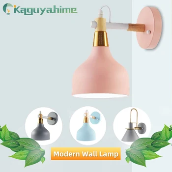 

Kaguyahime Modern Wall Lamp Wood Simple creative Modern Sconce Wall lighting LED Bulb E27 bedroom decoration Nordic Style Lamp