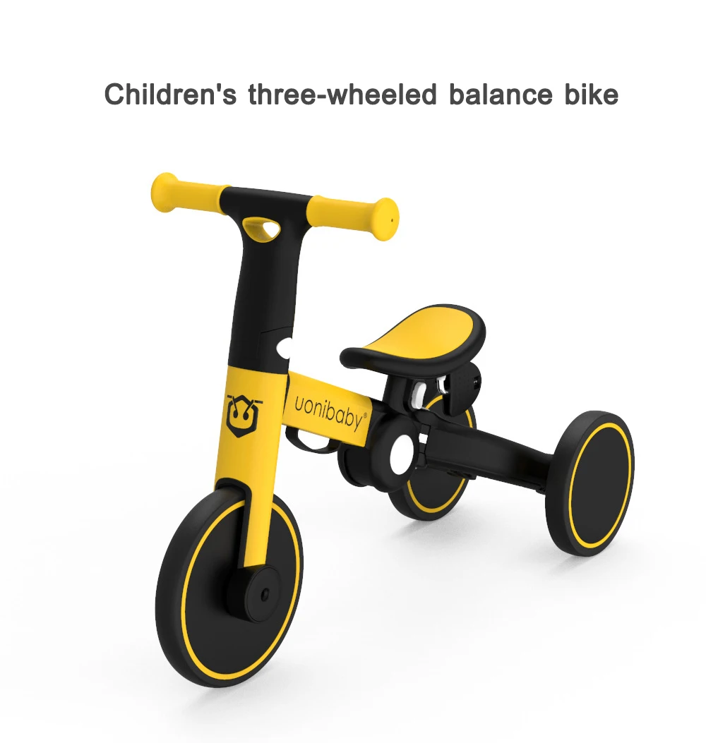 Babyinner Foldable Baby Balance Bike Child Tricycle 5-in-1 Kids Walker Strollers Portable Kids Bicycle Three Wheel Bikes 1-6 Y