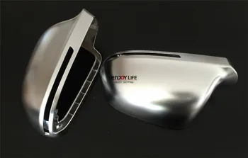 

Side Wing Rear View Rearview Mirror Cover Shell Trim Case Matte Chrome ABS Silver For Audi A8 S8 D3 4E 2007-2009 Facelift