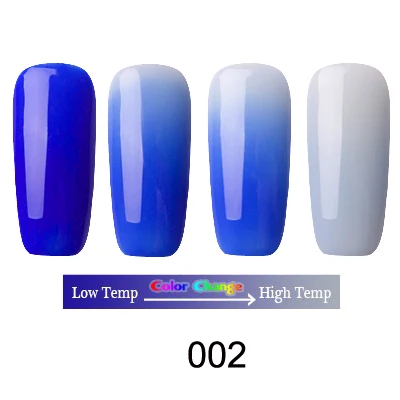 18 цветов, меняющий температуру, Гель-лак для ногтей, замачиваемый УФ-лампой, лак для ногтей, долговечный гель для ногтей 3 в 1, лак для ногтей - Цвет: 02