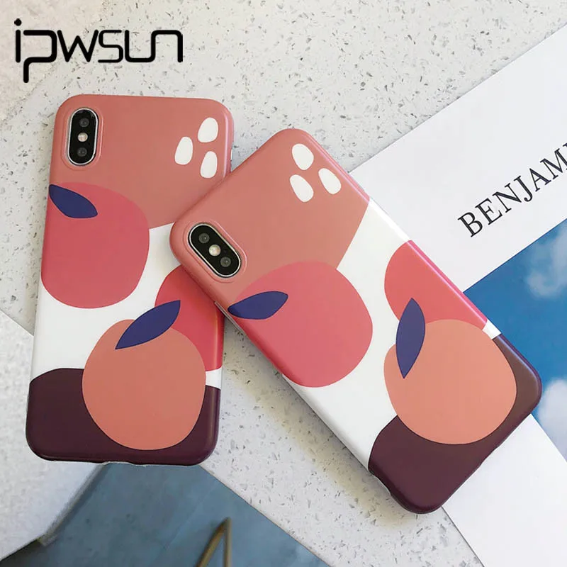 IPWSOO оранжевый блок шаблон чехол для телефона iPhone X XS XR Xs Max ультра тонкие мягкие IMD