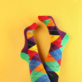 

SANZETTI 1 Pair New Happy Socks Bright Colorful Men Socks High Quality Combed Cotton Fun Guitar Novelty Gift Wedding Dress Socks