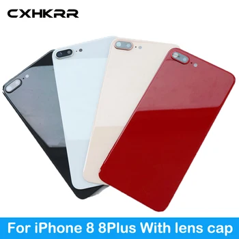 

For iPhone 8 Plus Battery Cover Back Glass Housing Rear Door Panel For iPhone 8 Back Glass Panel With Camera Lens Frame