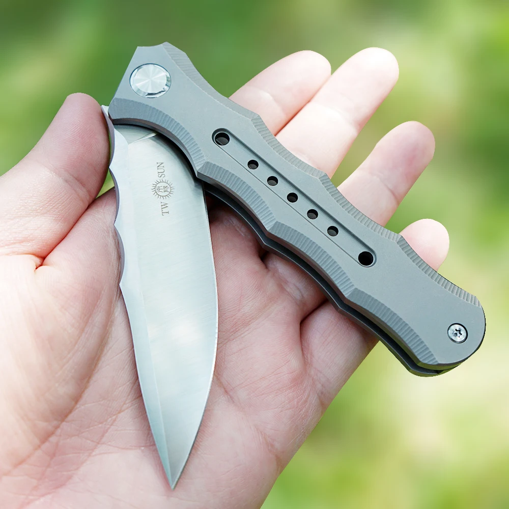 TWOSUN ножи M390 лезвие складной карманный нож тактический нож охотничий нож кемпинг открытый инструмент EDC TC4 Титан быстро открытый TS165