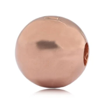 

Authentic 925 Sterling Silver Bead Charm Rose Signature Clip Lock Stopper Beads Fit Bracelet Bangle DIY Jewelry