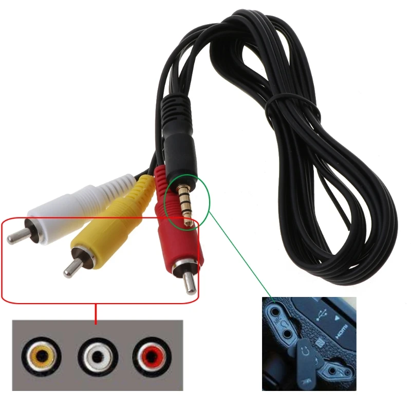 Câble AV Audio-vidéo De Remplacement Pour Canon STV-250N - Longueur 14,8 Cm, Connecteur Spécifique - Neuf