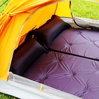 

Outdoors Camping Automatic Inflatable Moistureproof Folding Pad Spliced Double Camping Mat With Air Mattress