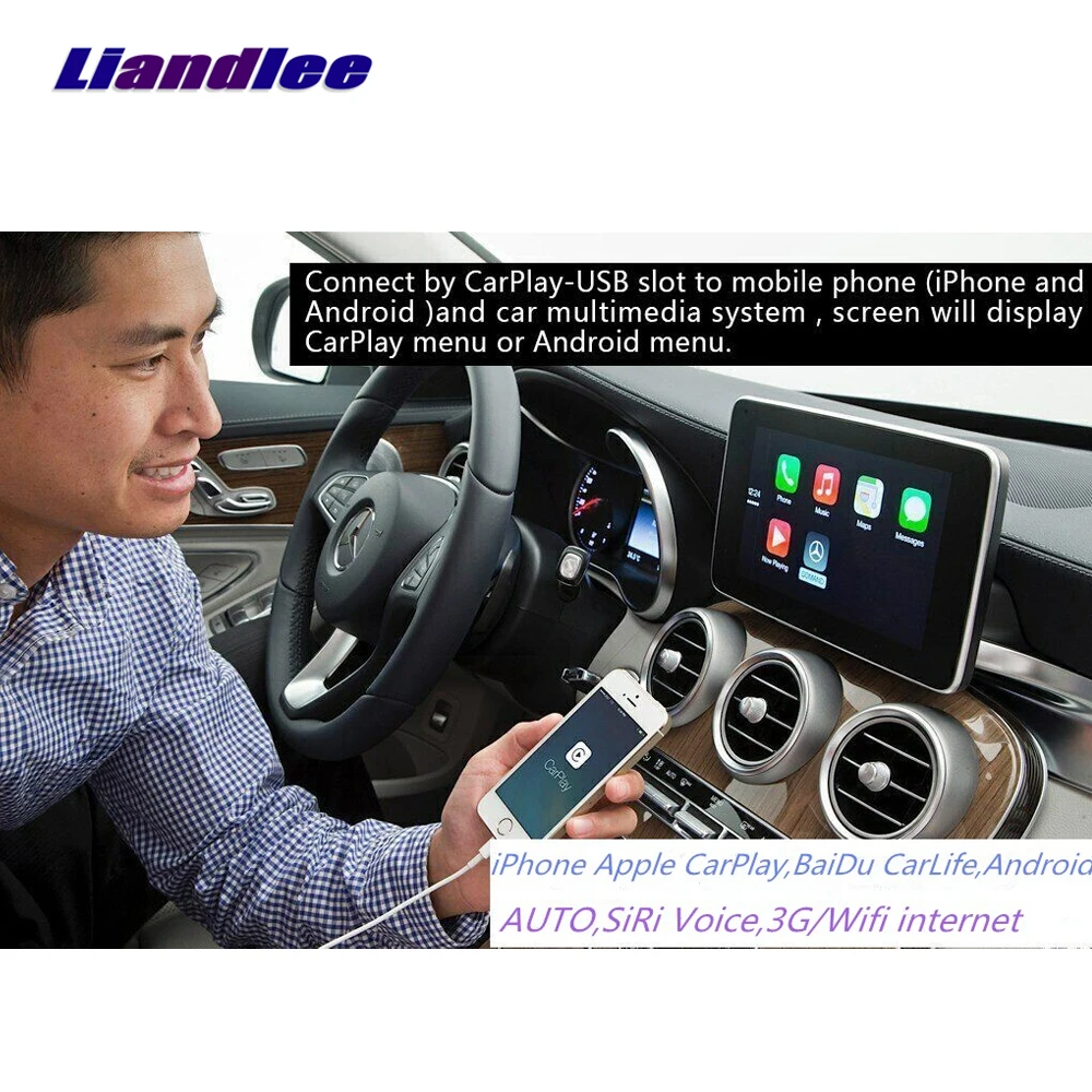 Автомобильные стереосистемы Android в режиме реального времени для Apple iOS USB CarPlay Auto GPS