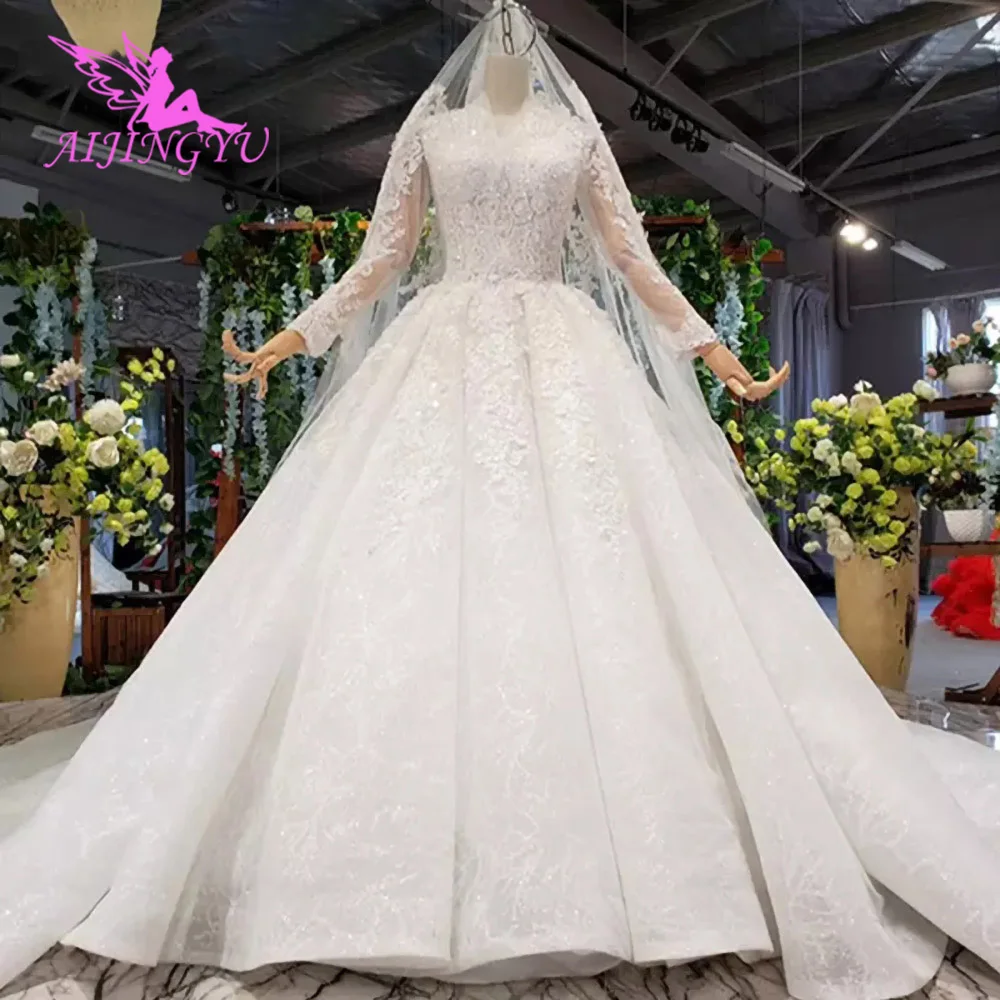 Фото AIJINGYU кружевные свадебные платья невесты недорого 2021 уникальные китайские для