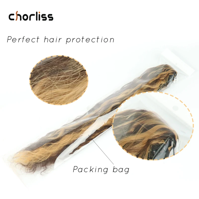 20 дюймов Chorliss длинные кукурузные кудрявые конский хвост синтетические волосы лента шнурок клип на конский хвост волосы для наращивания накладные волосы